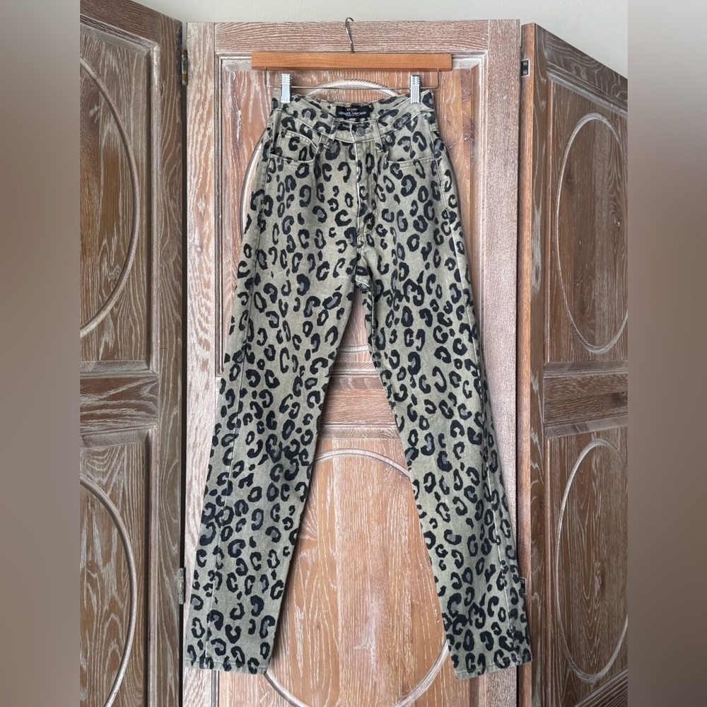 Vintage Guess Marciano Leopard Print Jeans - Picture 1 of 4